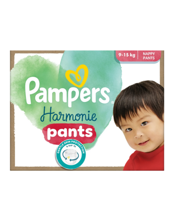 PAMPERS HARMONIE PANTS – COUCHES-CULOTTES – TAILLE 4 (9–15 KG) – 32 COUCHES