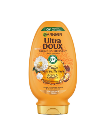 GARNIER ULTRA DOUX APRÈS-SHAMPOING HUILES MERVEILLEUSES – ARGAN & CAMÉLIA – 250 ML