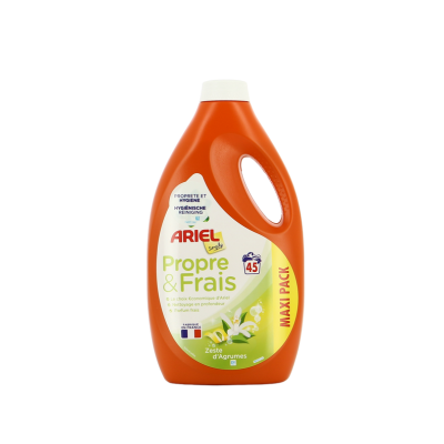 ARIEL Simply Lessive Liquide Zeste d’Agrumes – 45 Doses (2,475 L)
