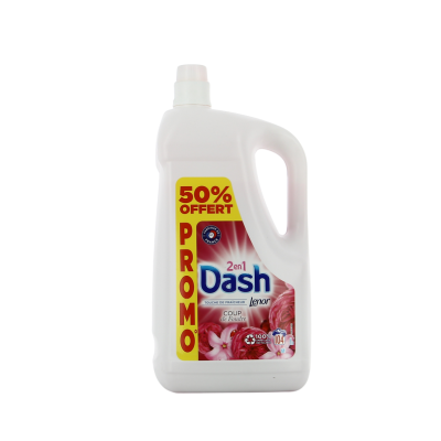 DASH Lessive Liquide Coup de Foudre Lenor – 104 Doses (5,2 L)