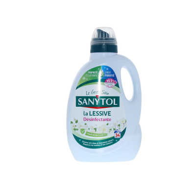SANYTOL Lessive Désinfectante Parfum Floral – 1,7 L – 34 Doses