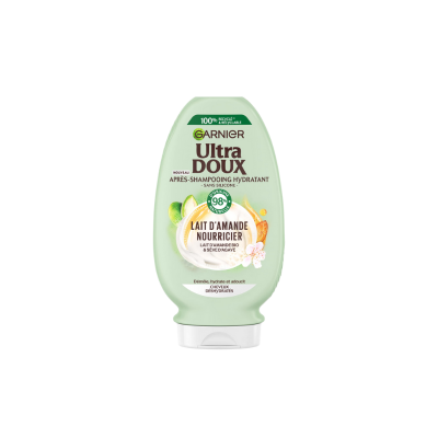 Garnier Ultra Doux Après-Shampooing Hydratant - Lait D'amande Nourricier 200 Ml