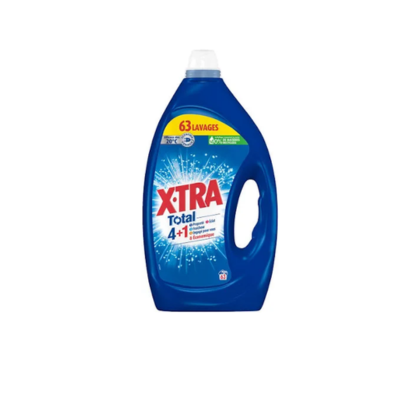 X-TRA LESSIVE LIQUIDE TOTAL 4 + 1 PROPRETÉ - ECLAT - FRAÎCHEUR 2,835L 63 LAVAGES