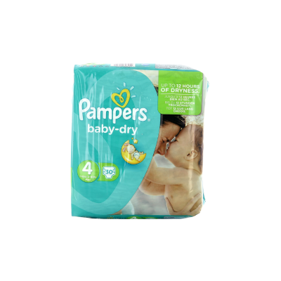 PAMPERS Baby-Dry – Taille 4 (9-14 kg) – Pack de 30 Couches