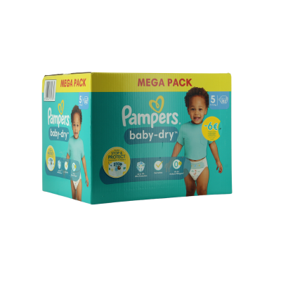 PAMPERS Baby-Dry – Taille 5 (11-16 kg) – Pack de 82 Couches