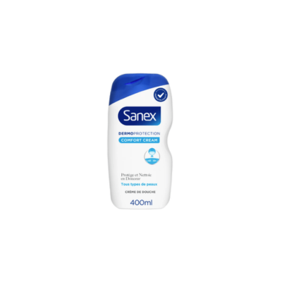 SANEX GEL DOUCHE PROTÈGE ET NETTOIE TOUS TYPES DE PEAUX COMFORT CREAM DERMO PROTECTION 400ML