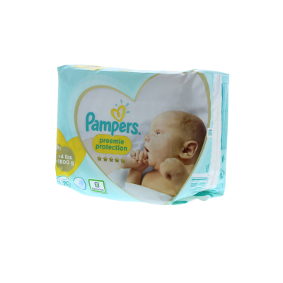 PAMPERS Preemie Protection – Taille 1 – 20 Couches