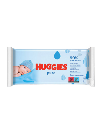 HUGGIES LINGETTES BABY PURE – 56 LINGETTES