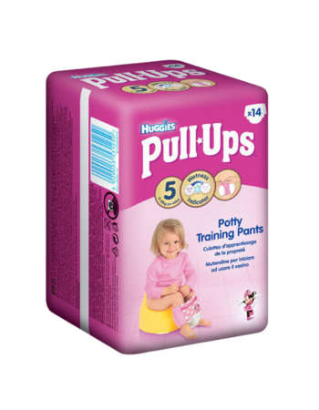 HUGGIES PULL-UPS – COUCHES PANTALON FILLE – LARGE (14–18 KG)