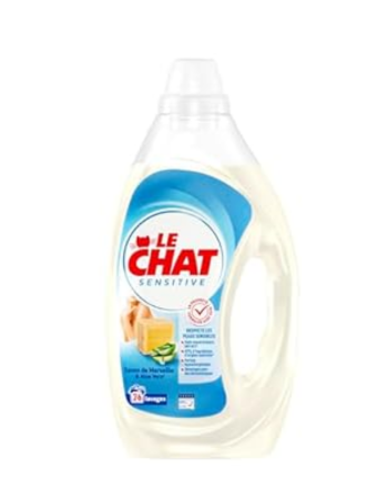 LE CHAT LESSIVE LIQUIDE – SAVON DE MARSEILLE & ALOE VERA – 1,17 L (26 LAVAGES)