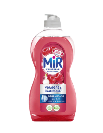 MIR VAISSELLE – VINAIGRE & FRAMBOISE – DÉGRAISSAGE EXPERT À FROID – 450 ML