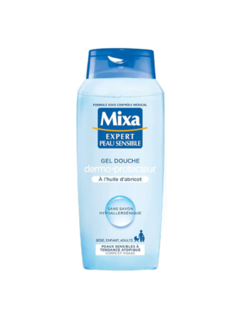 MIXA BÉBÉ – GEL DOUCHE DERMO-PROTECTEUR SANS SAVON – CORPS & VISAGE – PEAUX SENSIBLES – 400 ML