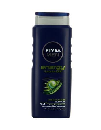 NIVEA MEN – GEL DOUCHE ENERGY – EXTRAIT DE MENTHE – 500 ML