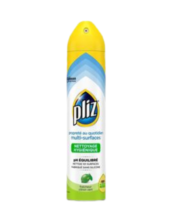 PLIZ – SPRAY MULTI-SURFACES – FRAÎCHEUR CITRON VERT – 250 ML