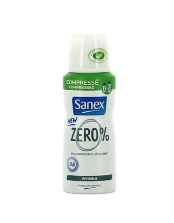 SANEX DEO SPRAY 100ML ZERO % INVISIBLE