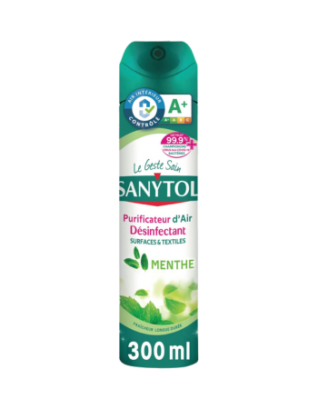 SANYTOL – Désodorisant Désinfectant Surfaces & Textiles Menthe – 300 ml