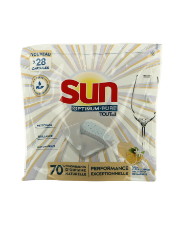 SUN – Tablettes Lave-Vaisselle Optimum Pure Fleur d’Oranger – x28
