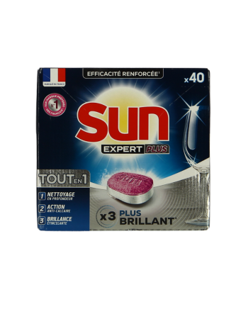 SUN – Tablettes Lave-Vaisselle Expert Plus Tout-en-1 – x40