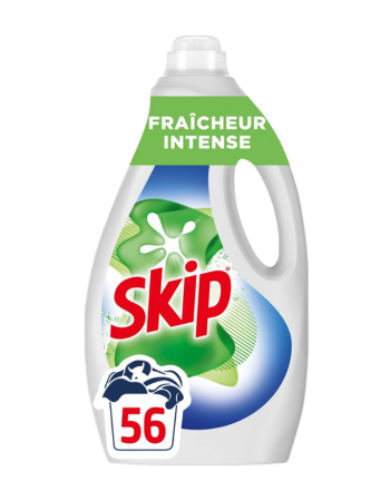 SKIP – Lessive Liquide Fraîcheur Intense – 56 Lavages – 2,52 L