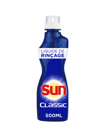 SUN – Liquide de Rinçage Lave-Vaisselle Triple Action Classic – 500 ml