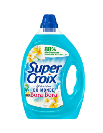 SUPER CROIX – Lessive Liquide Bora Bora Fleur de Monoï & Lait d’Aloé – 43 Lavages – 2,15 L  Collection :