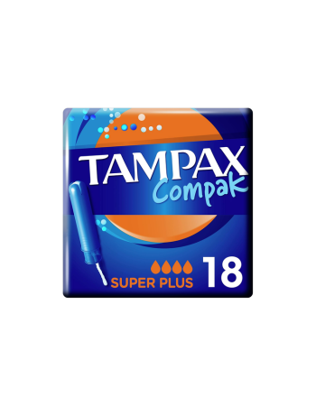 TAMPAX – Compak Super Plus – 18 Tampons avec Applicateur Compact