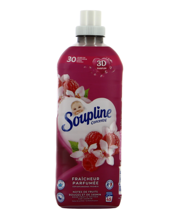 SOUPLINE – Adoucissant Fruits Rouges – 45 Lavages – 950 ml