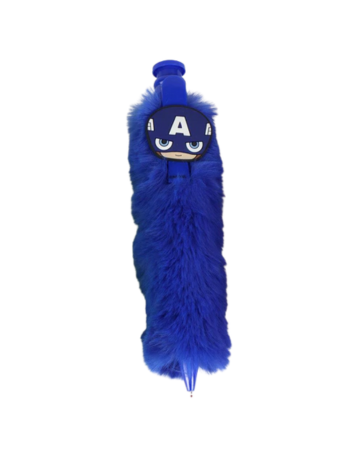 Marvel Captain America – Stylo peluche bleu sous licence officielle