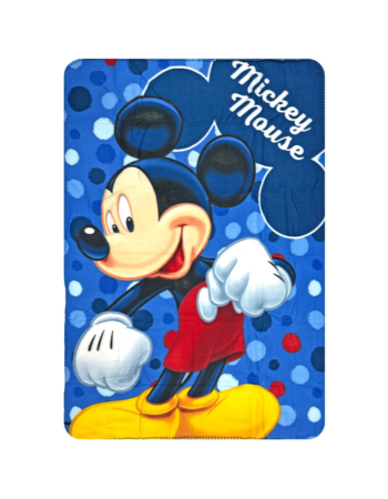 Disney Mickey – Plaid polaire 100 × 140 cm sous licence officielle