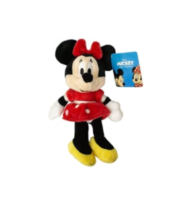 Disney Minnie – Peluche rouge 20 cm sous licence officielle