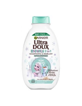 GARNIER ULTRA DOUX ENFANTS 2 EN 1 – LA REINE DES NEIGES – DÉLICATESSE D'AVOINE – 300 ML