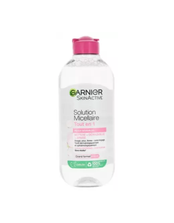 GARNIER EAU MICELLAIRE TOUT EN 1 – PEAUX SENSIBLES – 400 ML