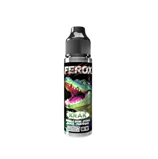 Krak Ferox Airmust 60ml – E-liquide bubble gum pitaya pastèque – 00mg