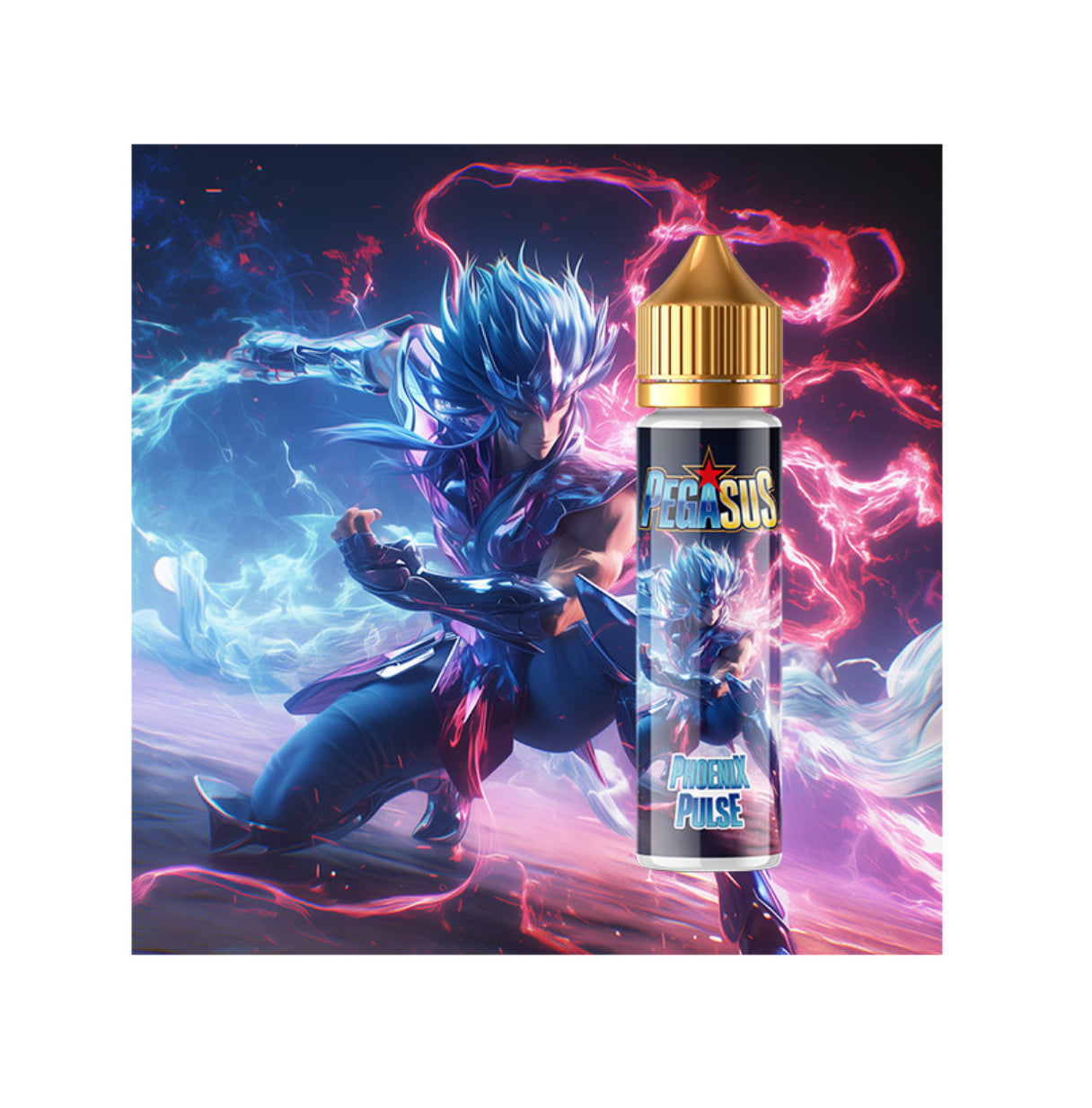 Phoenix Pulse Pegasus 50ml – E-liquide cerise noire framboise bleue – 00mg
