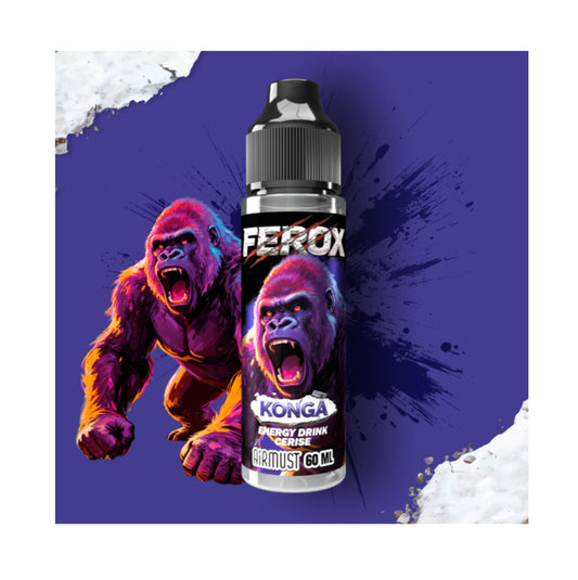Konga Ferox Airmust 60ml – E-liquide energy drink cerise – 00mg