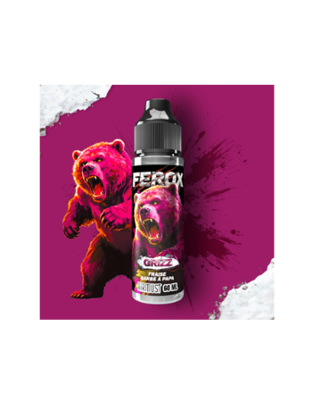 E-liquide Grizz Ferox Airmust 60ml – Fraise & Barbe à Papa – 00mg