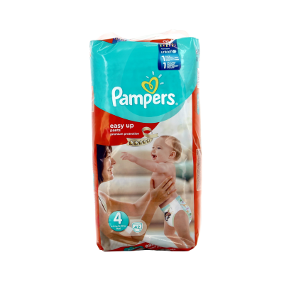 PAMPERS Easy Up – Taille 4 (9-14 kg) – Pack de 42 Couches-Culottes